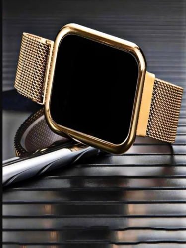 Touch Led Magnet Golden  Watch