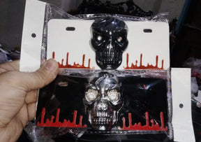 Skull Led Back Number Plate For 70cc & 125cc Bikes