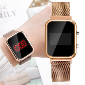 Touch Led Magnet Golden  Watch