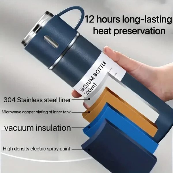 Stainless Steel 500ml Hot & Cool Water Bottle (500 Ml)